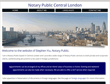 Tablet Screenshot of notarypubliccentrallondon.net